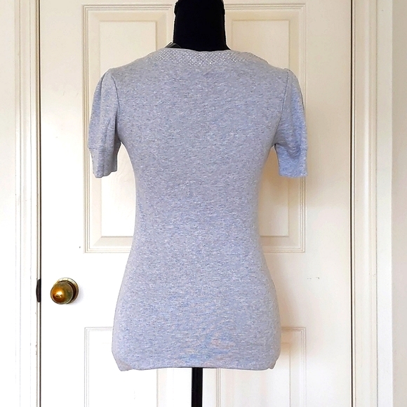 NWT. Express Sexy Basic Tee with crystals and sparkling decorations. - Picture 5 of 5